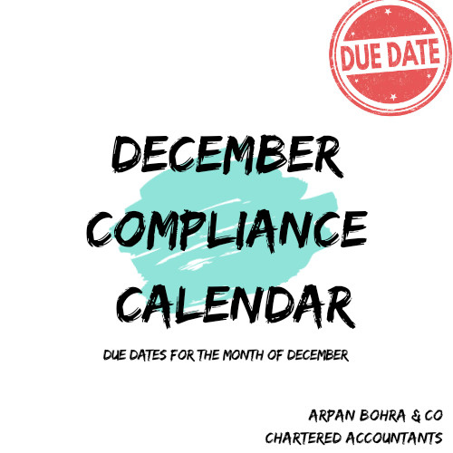 Compliance Calendar For The Month Of December Arpan Bohra And Co 9997