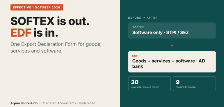 SOFTEX is out, EDF is in: one Export Declaration Form for goods, services and software from 1 October 2026