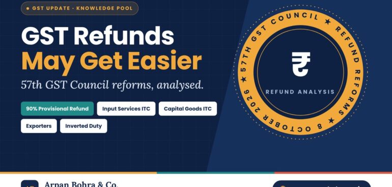 GST refund reforms – 57th GST Council meeting thumbnail – Arpan Bohra & Co., Chartered Accountants